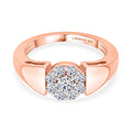 LUXURIANT SI-GH Labor Diamant Ring, 925 Silber 750 Roségold Vermeil - 0,50 ct.