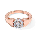 LUXURIANT SI-GH Labor Diamant Ring, 925 Silber 750 Roségold Vermeil - 0,50 ct.