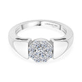 LUXURIANT SI-GH Labor Diamant Ring, 925 Silber rhodiniert - 0,50 ct.