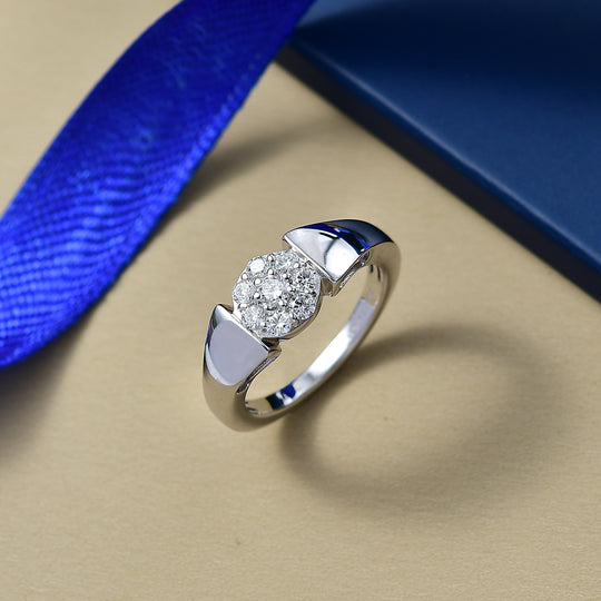 LUXURIANT SI-GH Labor Diamant Ring, 925 Silber rhodiniert - 0,50 ct.