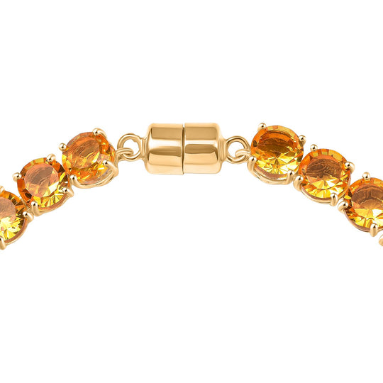 D'Joy Sphaleros Quarz-Triplette Armband ca. 19 cm 925 Silber 750 Gelbgold Vermeil ca. 34.45 ct