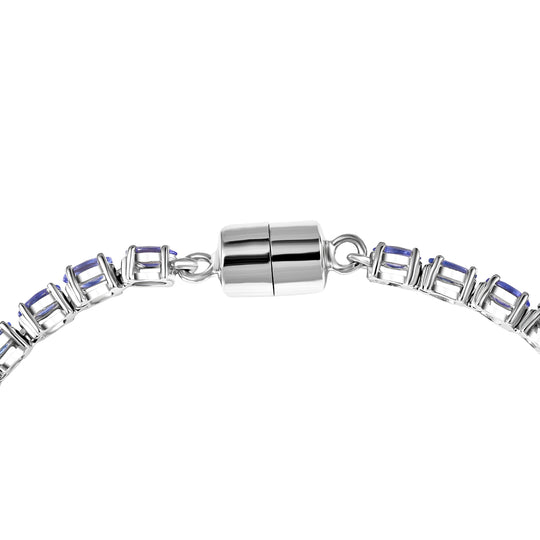 D'Joy Premium Tansanit Armband ca. 20 cm 925 Silber rhodiniert ca. 7.96 ct