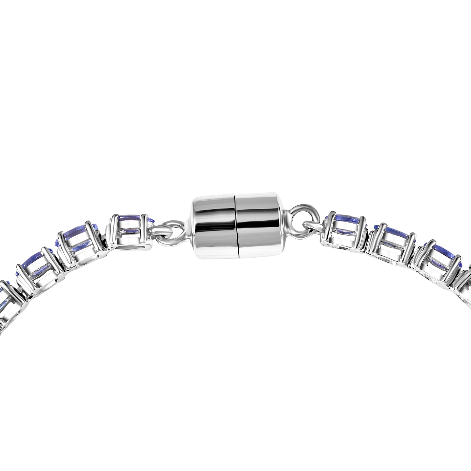D'Joy Premium Tansanit Armband ca. 19 cm 925 Silber rhodiniert ca. 7.51 ct