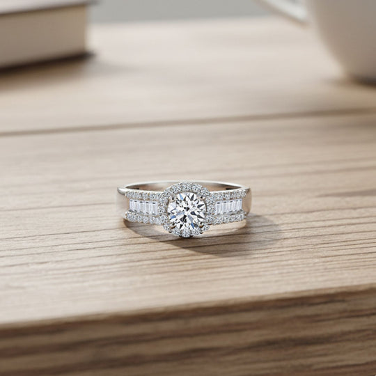LUXURIANT DIAMOND - Lab Grown Diamant VS-EF IGI zertifiziert Ring 925 Silber rhodiniert (Größe 18.00) ca. 1.00 ct