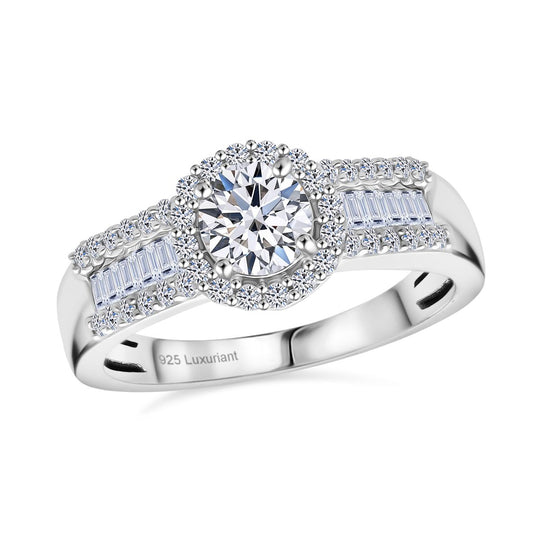 LUXURIANT DIAMOND - Lab Grown Diamant VS-EF IGI zertifiziert Ring 925 Silber rhodiniert (Größe 18.00) ca. 1.00 ct
