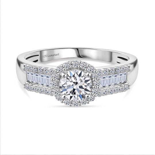 LUXURIANT DIAMOND - Lab Grown Diamant VS-EF IGI zertifiziert Ring 925 Silber rhodiniert (Größe 18.00) ca. 1.00 ct