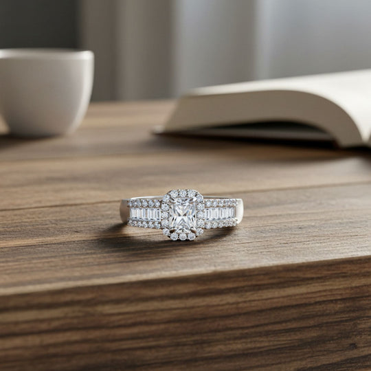LUXURIANT DIAMOND - Lab Grown Diamant VS-EF  IGI zertifiziert Ring 925 Silber rhodiniert (Größe 19.00) ca. 1.00 ct
