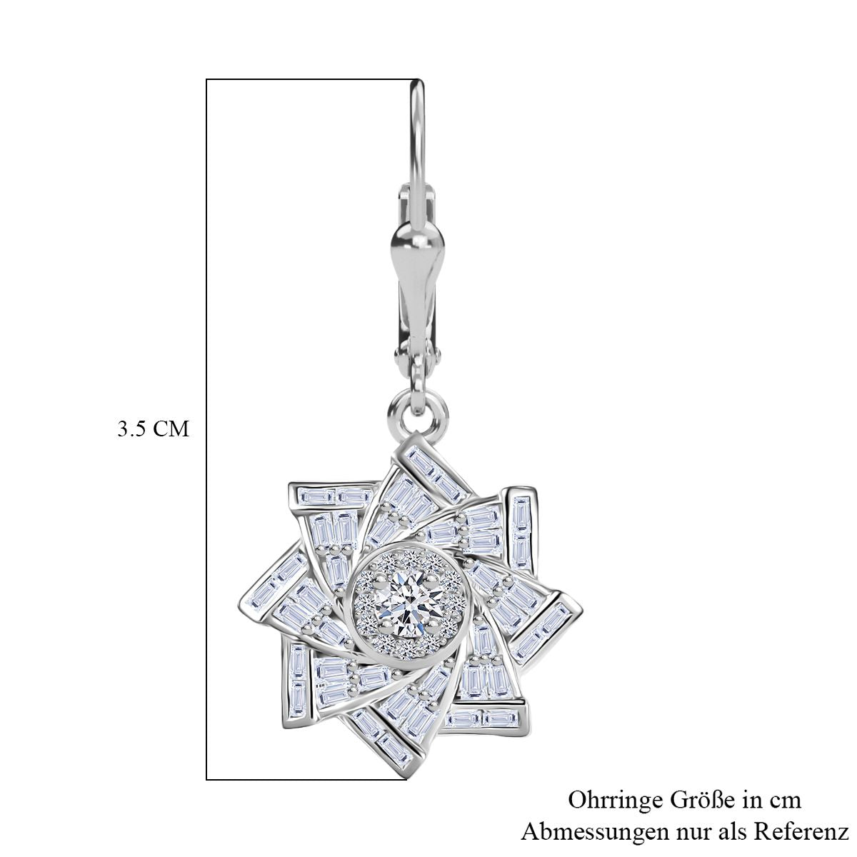 LUXURIANT DIAMANT - Lab Grown Diamant SI-GH Ohrringe 925 Silber rhodiniert ca. 0.99 ct