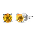 Sphaleros Quarz Ohrringe, 925 Silber platiniert - 2,23 ct.