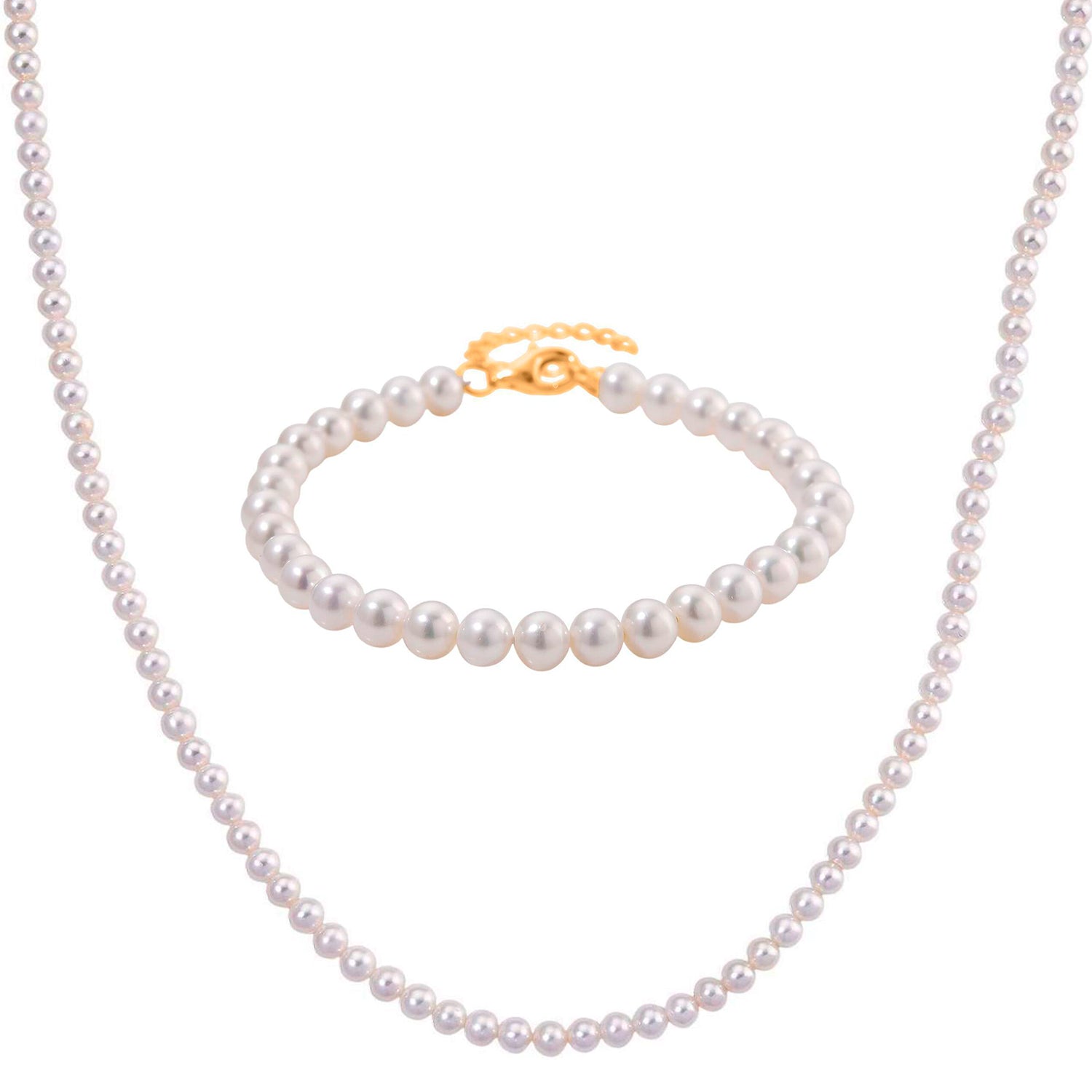 D'Joy AAA Zhuji Akoya-Perle 18+5cm Armband und 50+5cm Halskette