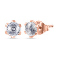 D'Joy Moissanit Ohrringe, 925 Silber 750 Roségold Vermeil - 1,75 ct.