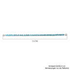 D'Joy AAA Blauer Zirkon Armband ca. 20 cm 925 Silber rhodiniert ca. 34,24 ct.