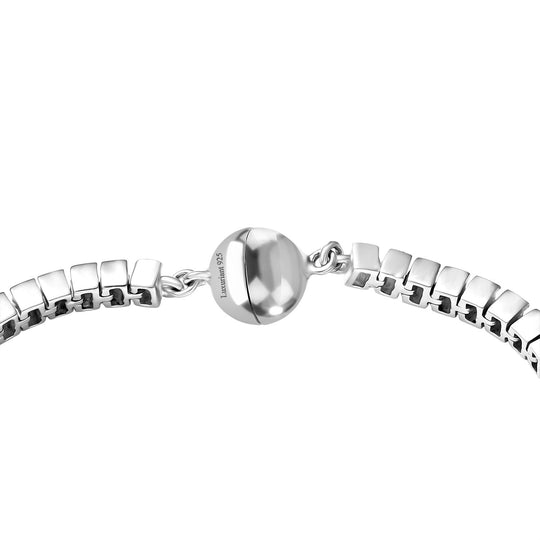 LUXURIANT SGL zertifiziertes SI-GH Labor Diamant 19cm Armband, 925 Silber rhodiniert - 5 ct.