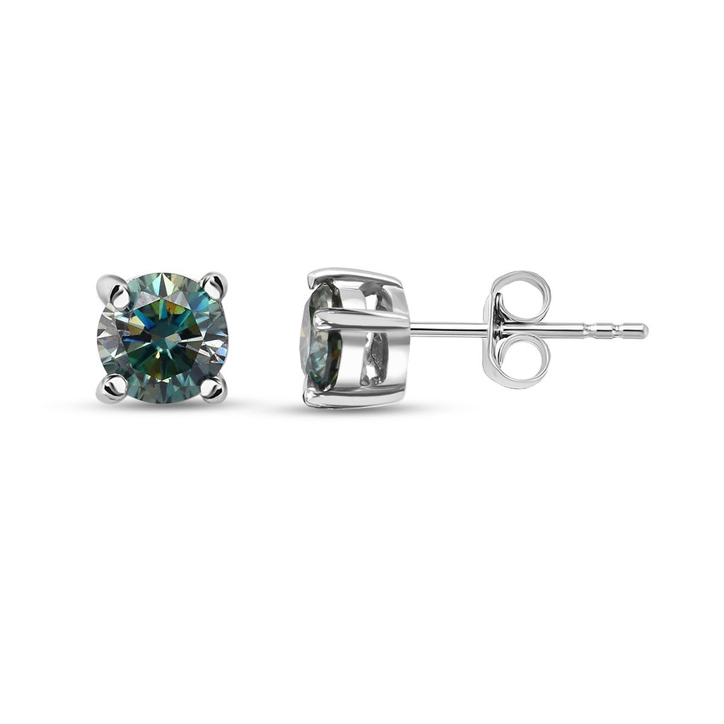 D'Joy Paraiba Moissanit Ohrringe 925 Silber rhodiniert ca. 0,91 ct.