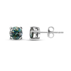 D'Joy Paraiba Moissanit Ohrringe 925 Silber rhodiniert ca. 0,91 ct.