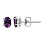 D'Joy Afrikanischer Amethyst Ohrringe 925 Silber rhodiniert ca. 1.00 ct