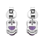 D'Joy Afrikanischer Amethyst Ohrringe 925 Silber rhodiniert ca. 1.00 ct