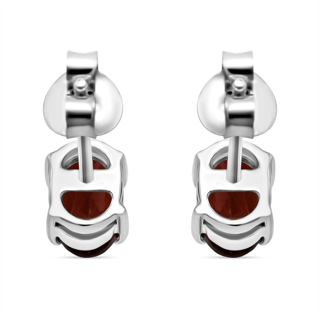 D'Joy Roter Granat Ohrringe 925 Silber rhodiniert ca. 1.00 ct