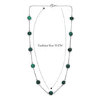 Malachit Halskette ca. 50 cm 316L Edelstahl ca. 38.09 ct