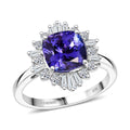 LUXURIANT DIAMOND - AA+ Tansanit, Lab Grown Diamant Ring 417 Gold (Größe 17.00) ca. 2,56 ct