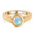 D'Joy AA Natürlicher, äthiopischer Welo Opal Ring 925 Silber 750 Gelb Vergoldet (Größe 20.00) ca. 1.03 ct