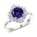 LUXURIANT DIAMOND - AA+ Tansanit, Lab Grown Diamant Ring 417 Gold (Größe 18.00) ca. 2,51 ct