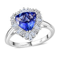 LUXURIANT DIAMOND - AA+ Tansanit, Lab Grown Diamant Ring 417 Gold (Größe 16.50) ca. 2,56 ct