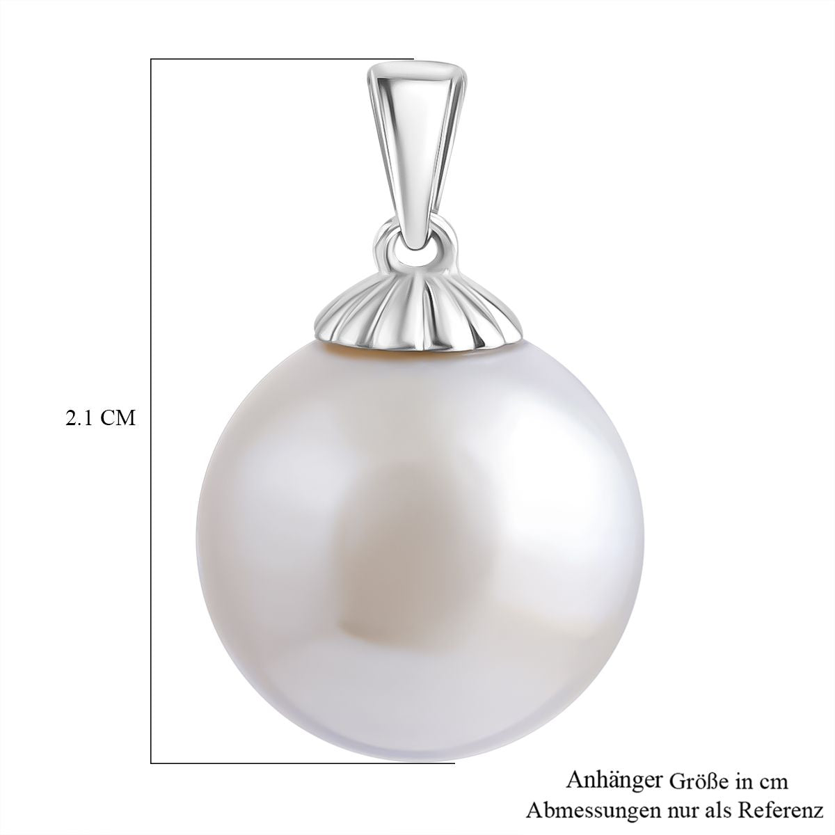 AAA weiße Südseeperle (13-15mm) Anhänger in 750 Weißgold