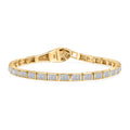 LUXURIANT SI-GH weißes Labor Diamant und blaues Labor Diamant 19cm Armband - 1,97 ct.