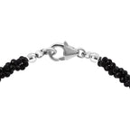 Schwarzer Spinell Armband ca. 19 cm 925 Silber ca. 20.00 ct