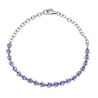 D'Joy Tansanit Armband ca. 20 cm 925 Silber rhodiniert ca. 2,72 ct.