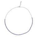 D'Joy Tansanit Halskette ca. 50 cm 925 Silber rhodiniert ca. 5,69 ct.