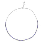 D'Joy Tansanit Halskette ca. 50 cm 925 Silber rhodiniert ca. 5,69 ct.