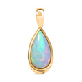 D'Joy AA Natürlicher, äthiopischer Welo Opal Anhänger 925 Silber 750 Gelb Vergoldet ca. 0.54 ct