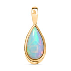 D'Joy AA Natürlicher, äthiopischer Welo Opal Anhänger 925 Silber 750 Gelb Vergoldet ca. 0.54 ct