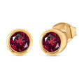 Natürliche Rhodolith Granat Ohrringe - 1,23 ct.