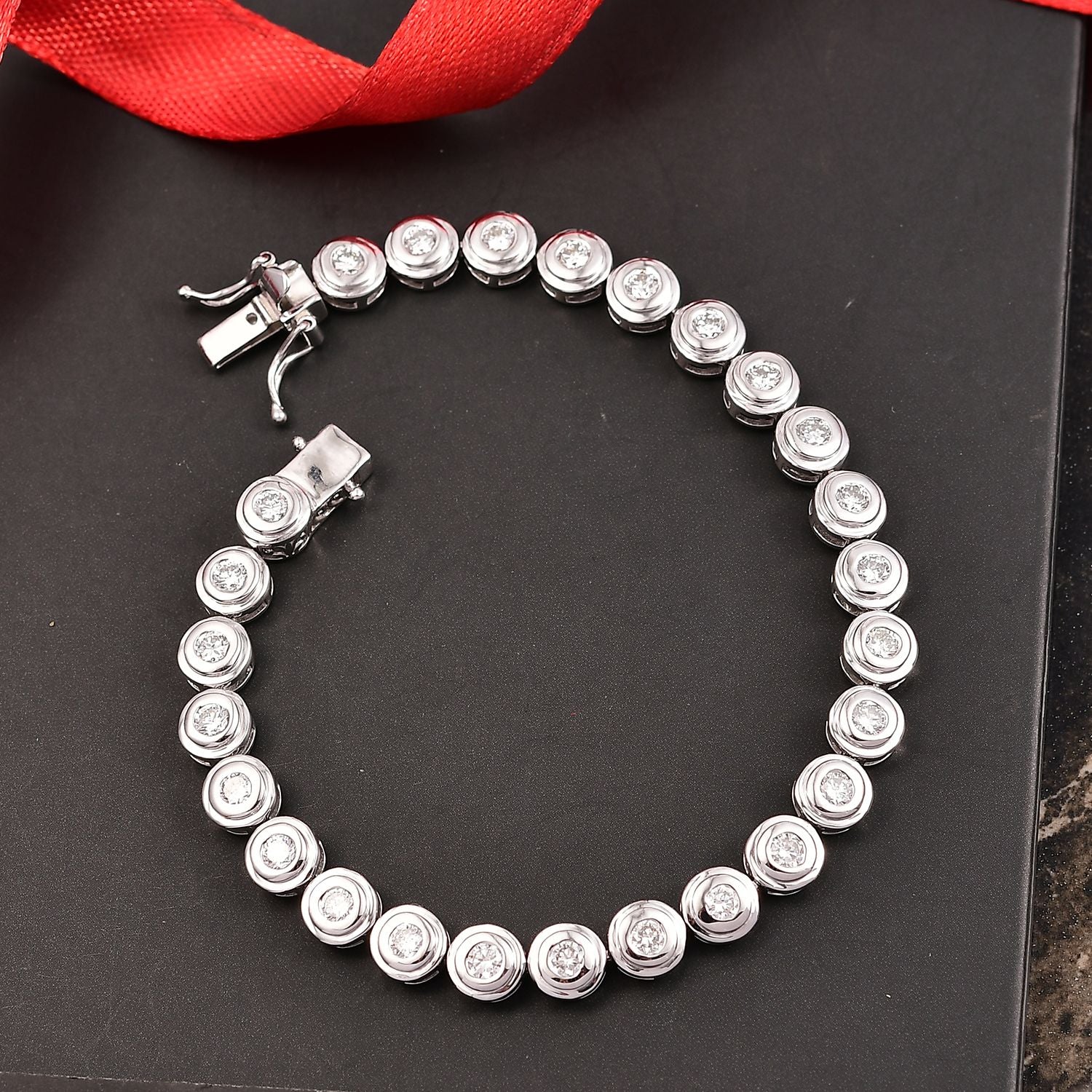 LUXURIANT DIAMOND - Lab Grown Diamant SI-GH Armband ca. 19 cm 925 Silber rhodiniert ca. 4.00 ct