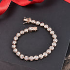 LUXURIANT DIAMOND - Lab Grown Diamant SI-GH Armband ca. 19 cm 925 Silber 750 Roségold Vermeil ca. 4.00 ct