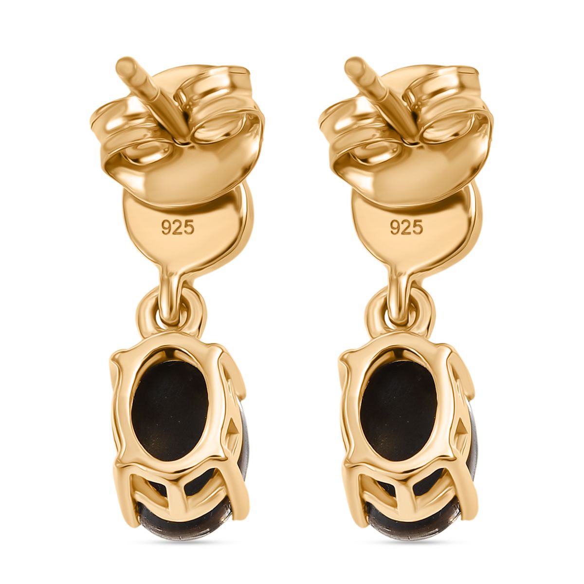 D'Joy Kanadischer Ammolit Ohrringe 925 Silber 750 Gelbgold Vermeil