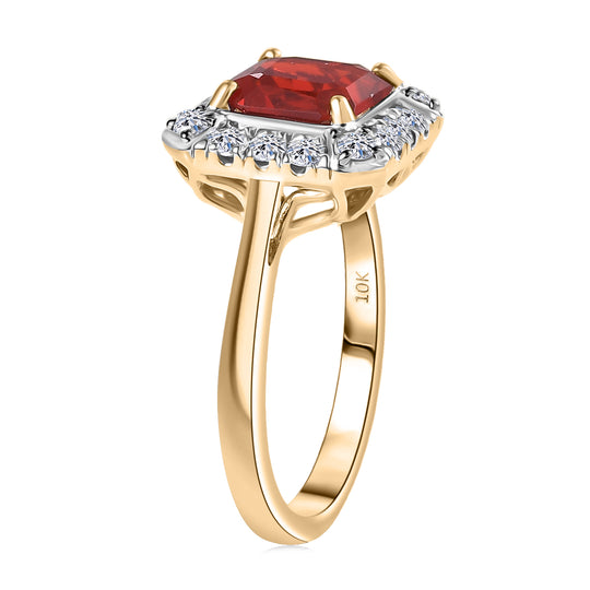 LUXURIANT  (10-16 Werktage Lieferzeit)  2,43 ct. AAA Feueropal und Labor Diamant Ring in 417 Gold