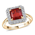 LUXURIANT DIAMOND - AAA Feueropal, Lab Grown Diamant Ring 417 Gold (Größe 17.00) ca. 2,43 ct