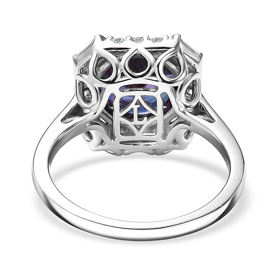 Luxuriant - AAA Lab Grown Alexandrit, Lab Grown Diamant AGI zertifiziert Ring 417 Gold (Größe 19.00) ca. 5.32 ct