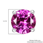 AAA Lab Grown Rosa Saphir Ohrringe 925 Silber platiniert ca. 2.24 ct