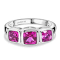 AAA Lab Grown Rosa Saphir Ring 925 Silber platiniert (Größe 18.00) ca. 2.94 ct
