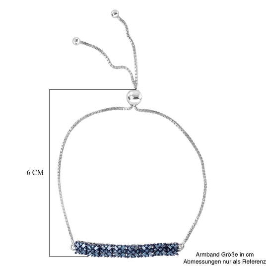 D'Joy Roter Diamant Armband ca. 26.75 cm 925 Silber rhodiniert ca. 0.50 ct