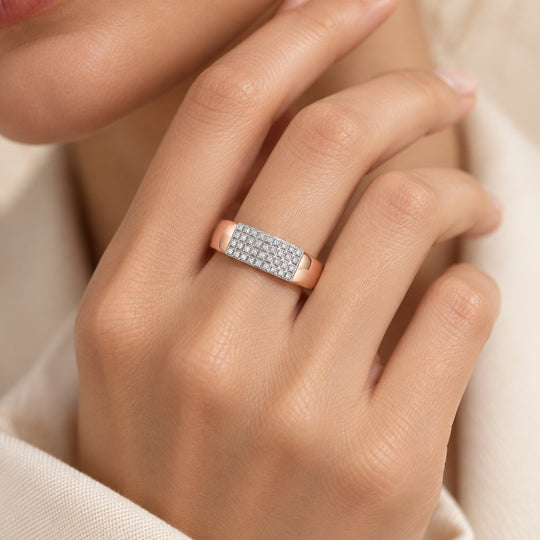 LUXURIANT DIAMOND - Lab Grown Diamant VS-EF Ring 925 Silber 750 Gelbgold Vermeil (Größe 19.00) ca. 0.20 ct