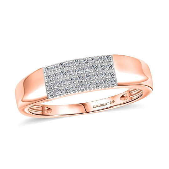 LUXURIANT DIAMOND - Lab Grown Diamant VS-EF Ring 925 Silber rhodiniert (Größe 21.00) ca. 0.20 ct
