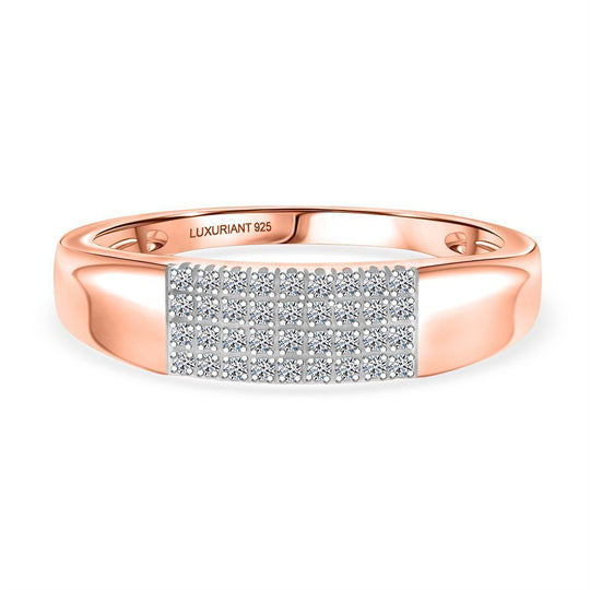 LUXURIANT DIAMOND - Lab Grown Diamant VS-EF Ring 925 Silber rhodiniert (Größe 21.00) ca. 0.20 ct