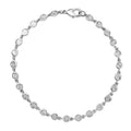 EverTrue weißes Diamant 19cm Armband in Silberton