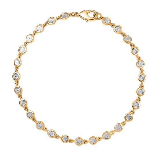 EVER TRUE Weißer Diamant Armband ca. 19 cm Nickelfreies Messing